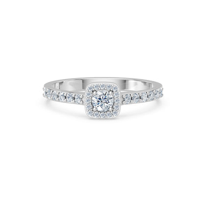 Round Brilliant Diamond Micro Pave Eternity Ring 0.2ct by Qutahia Jewellery