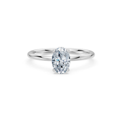 Oval Lab Grown Diamond Micro Pave Engagement Ring 1.0ct by Qutahia Jewellery