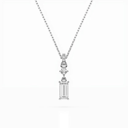 Solitaire Necklace (Baguette), 0.04 ct — 104-10071/3(0.30)BAQ