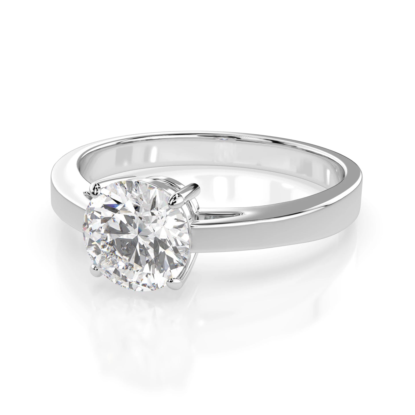 Solitaire Ring (Round), 1.0 ct — 101-10012/1(6.5)