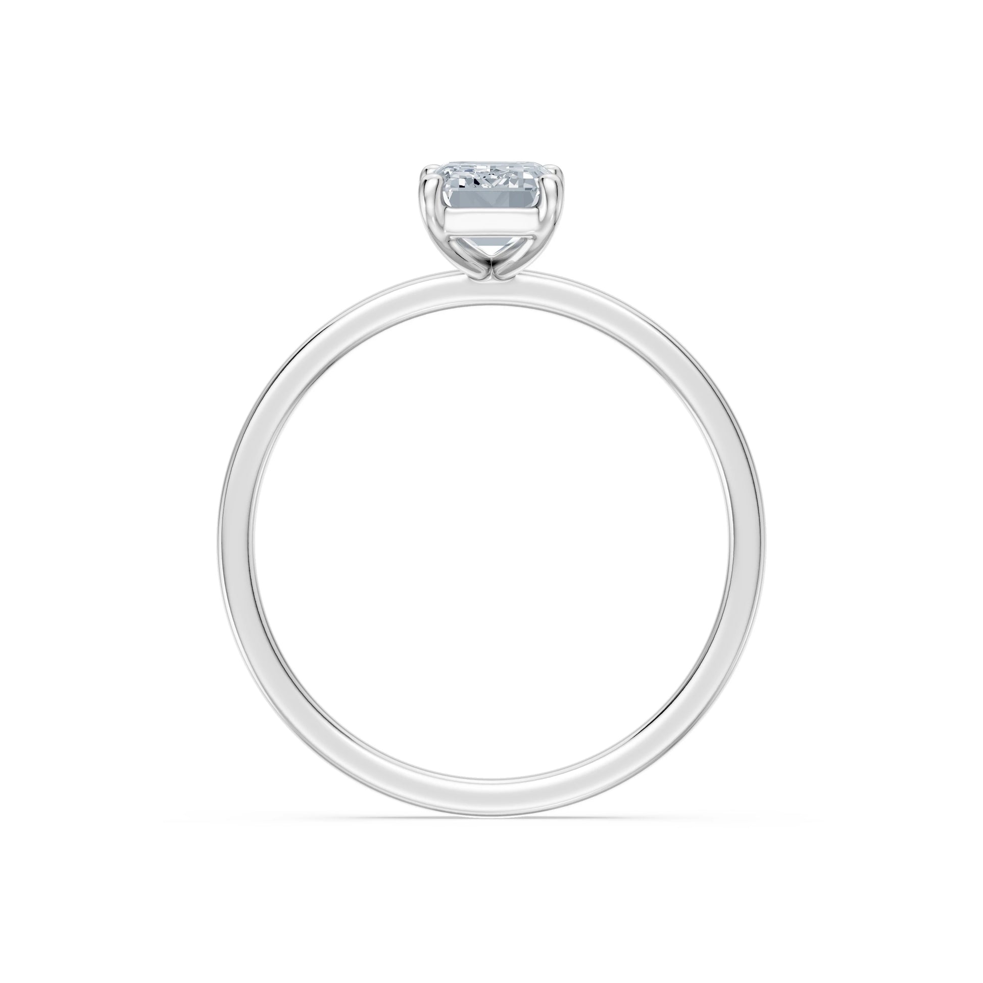 Emerald Lab Grown Diamond Solitaire Engagement Ring 1.0ct by Qutahia Jewellery