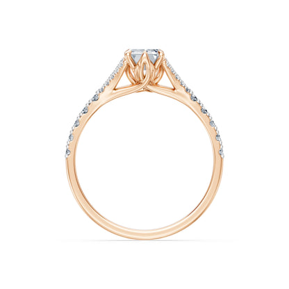 Emerald Lab Grown Diamond Micro Pave Eternity Ring 1.5ct by Qutahia Jewellery