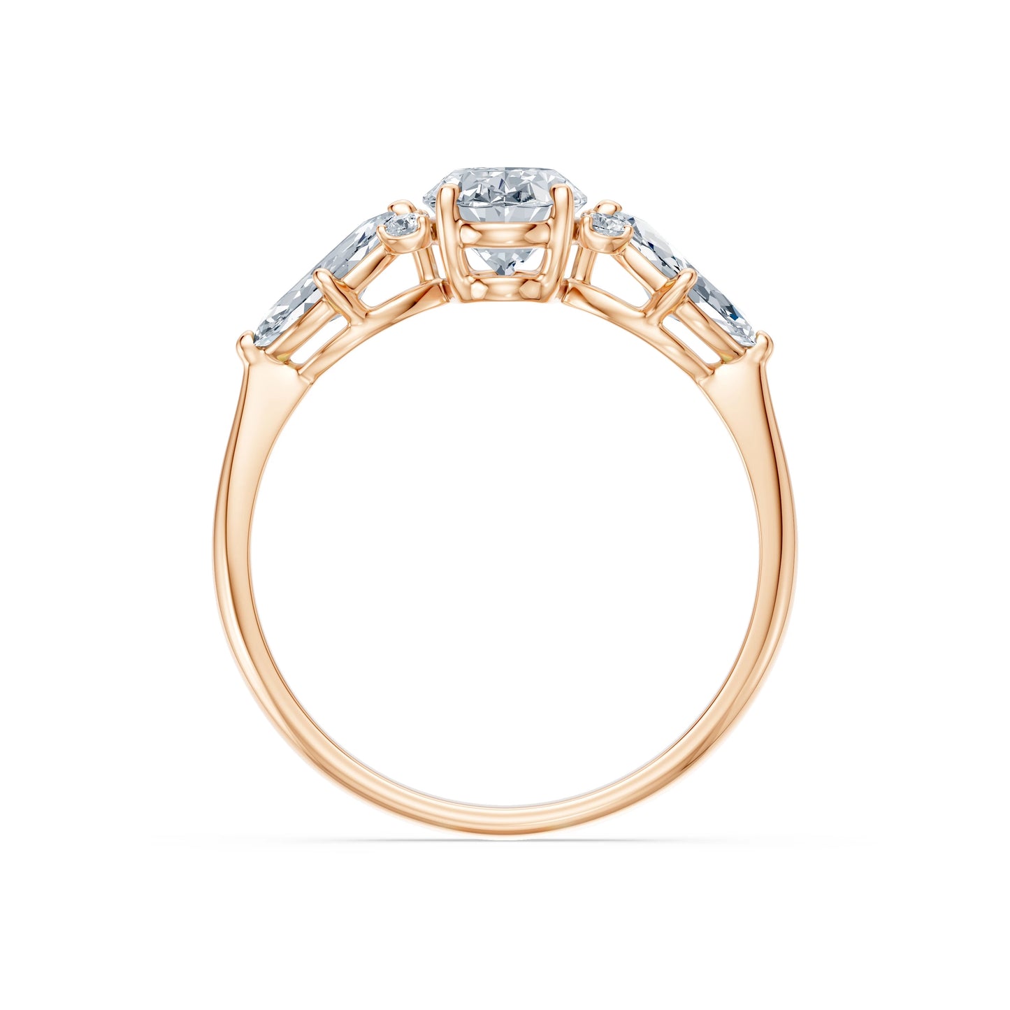 Oval Lab Grown Diamond Side Stone Eternity Ring 1.0ct by Qutahia Jewellery