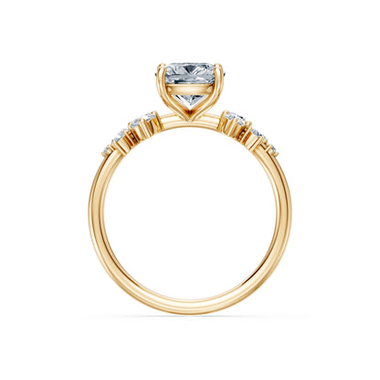 Cushion Lab Grown Diamond Classic Pave Eternity Ring 2.0ct by Qutahia Jewellery
