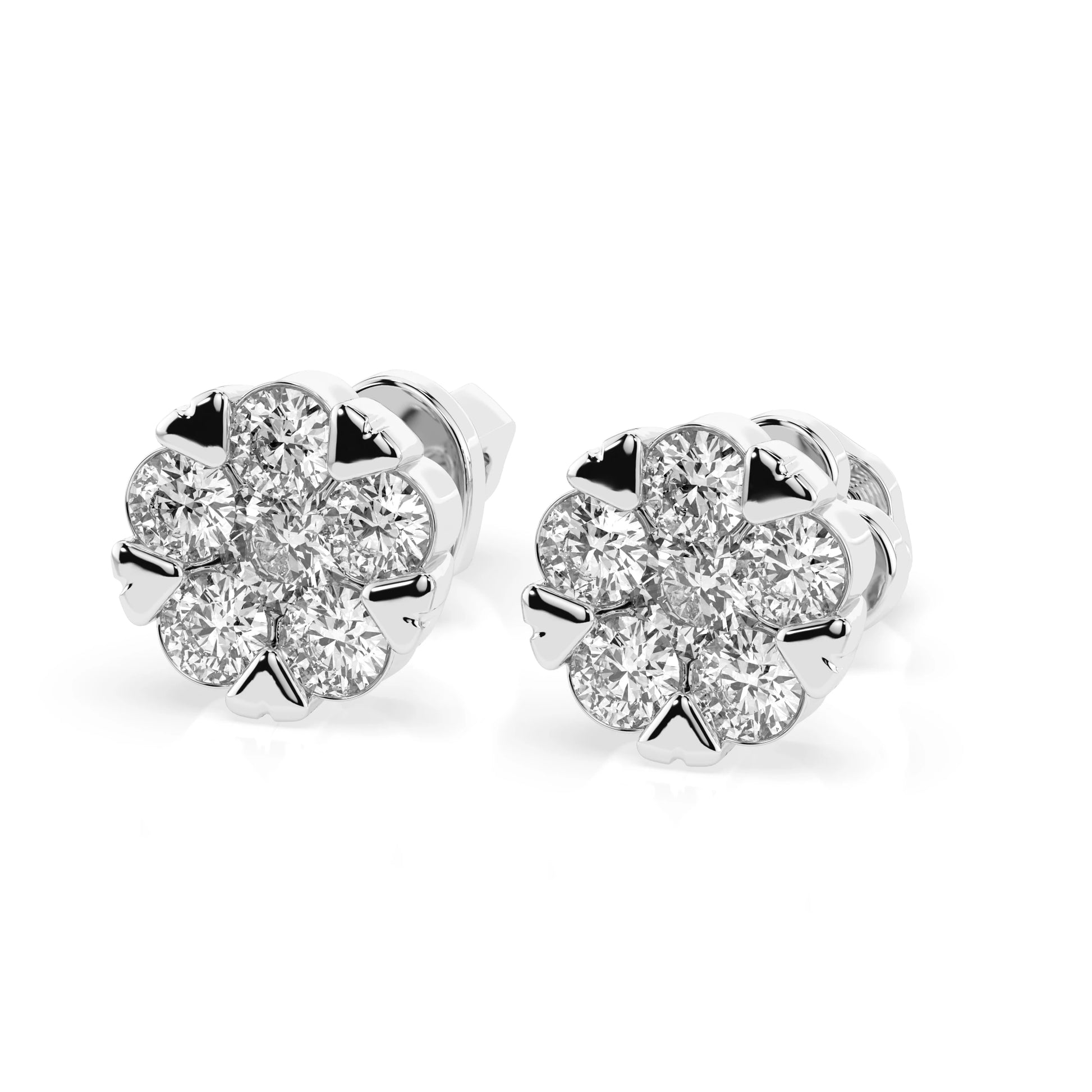 Illusion Earring (Round), 0.3 ct — 102-10015/2(3.4)
