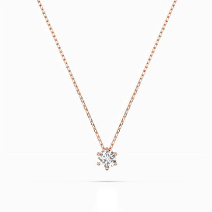 Solitaire Necklace (Round), 0.1 ct — 104-10003(3.0)