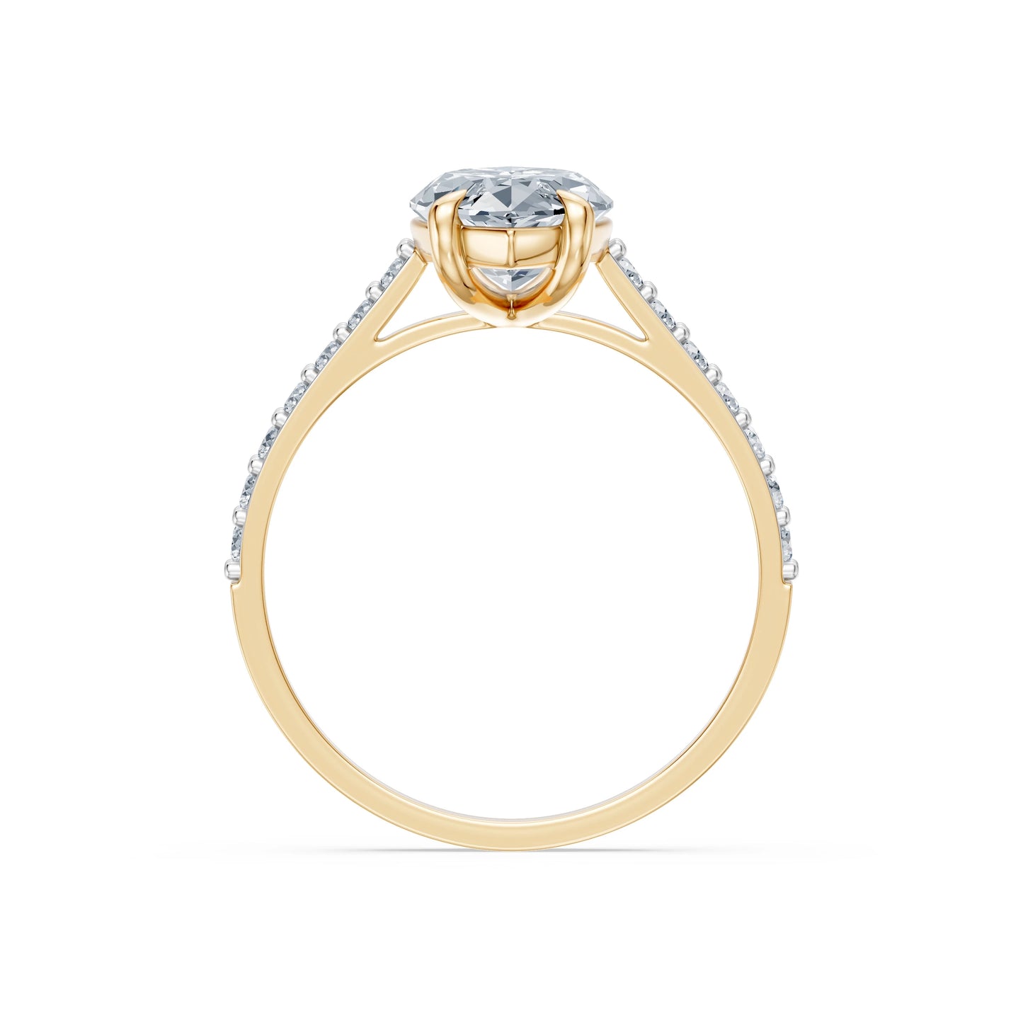 Marquise Lab Grown Diamond Slim Pave Eternity Ring 2.0ct by Qutahia Jewellery
