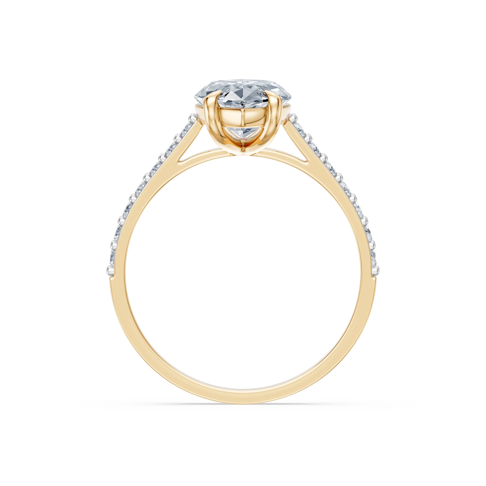 Marquise Lab Grown Diamond Slim Pave Eternity Ring 2.0ct by Qutahia Jewellery