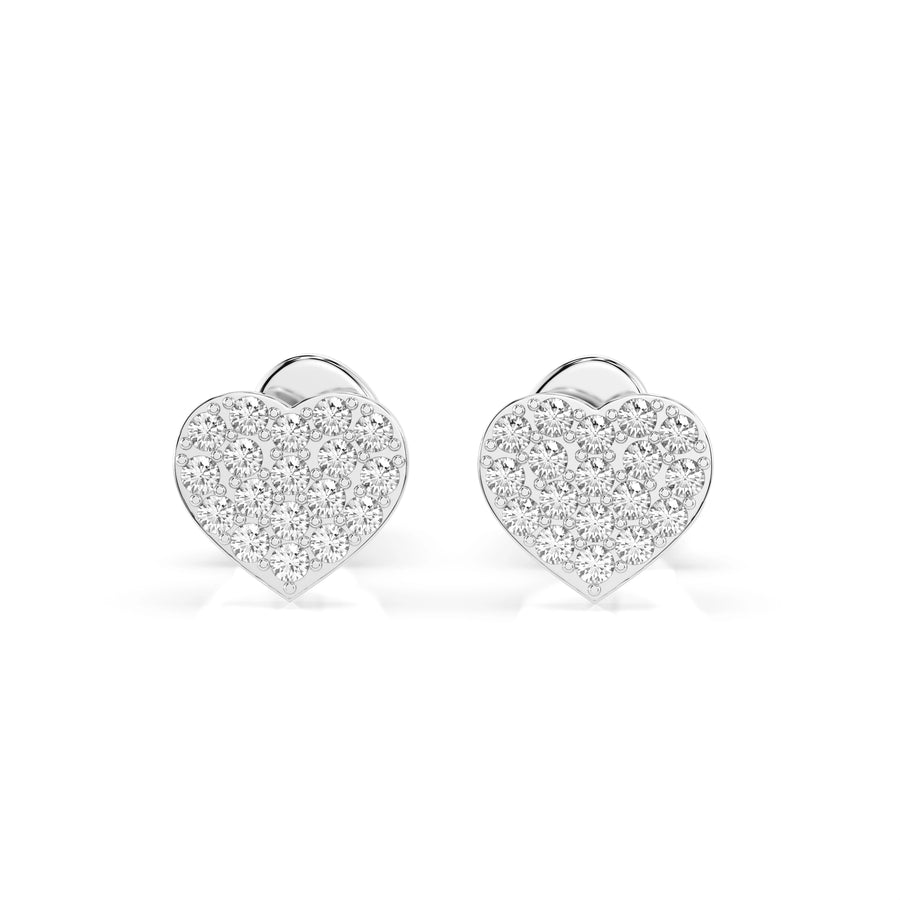 Illusion Diamond Earrings Round 0.18ct by Qutahia Jewellery
