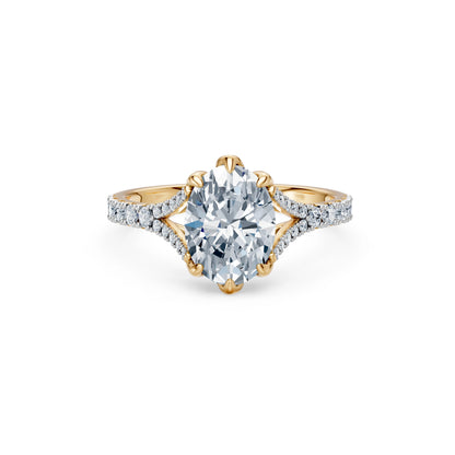 Oval Lab Grown Diamond Micro Pave Eternity Ring 2.0ct by Qutahia Jewellery