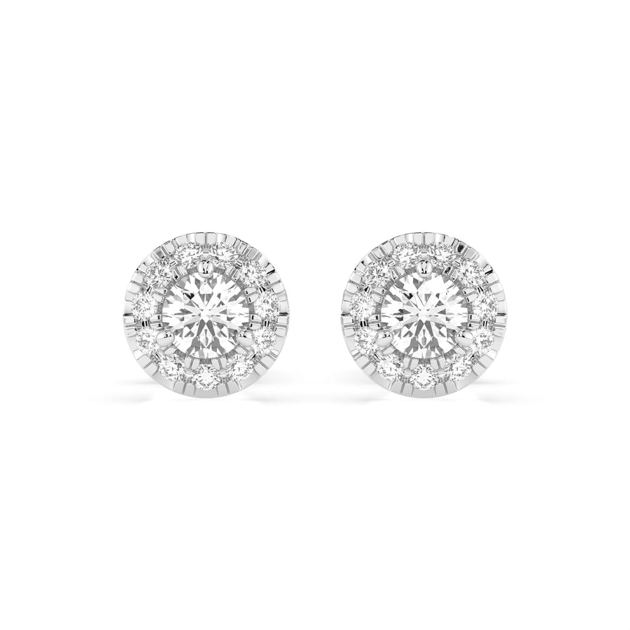 Diamond Eternity Earrings Round 0.24ct by Qutahia Jewellery