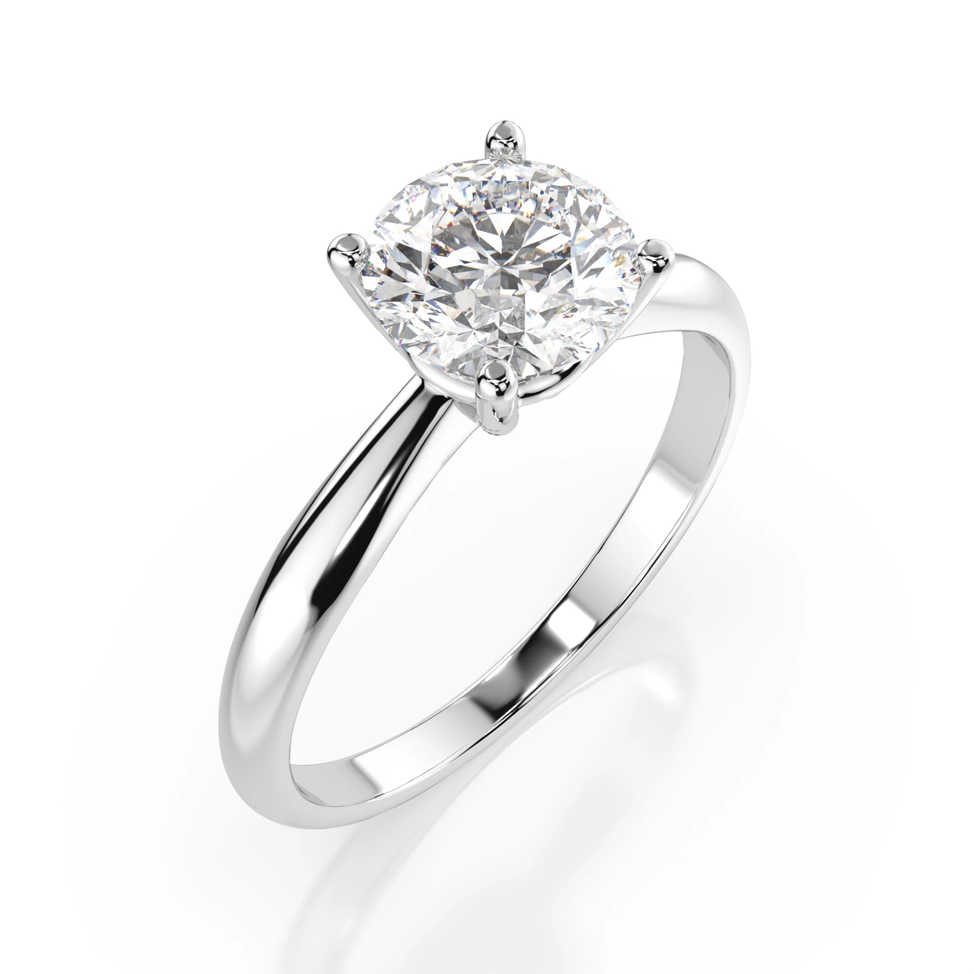Solitaire Ring (Round), 1.0 ct — 101-10021(6.5)