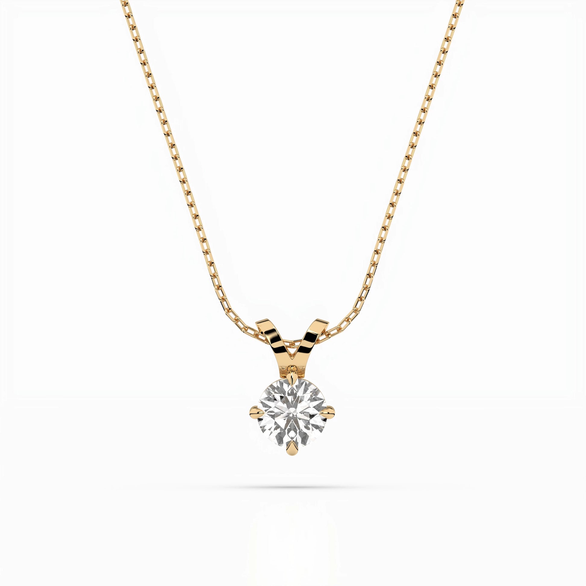 Solitaire Necklace (Round), 0.3 ct — 104-10037(4.2)