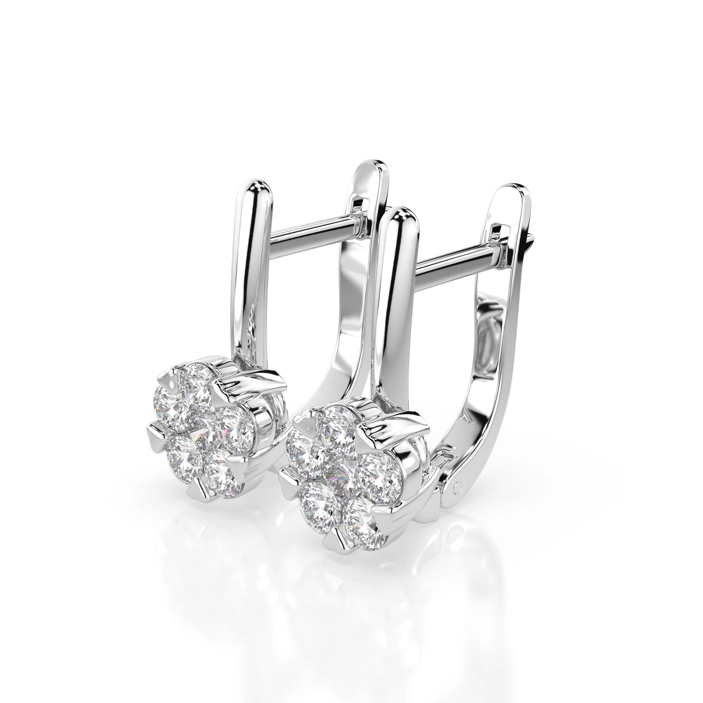 Illusion Earring (Round), 0.2 ct — 102-10015/1(3.0)