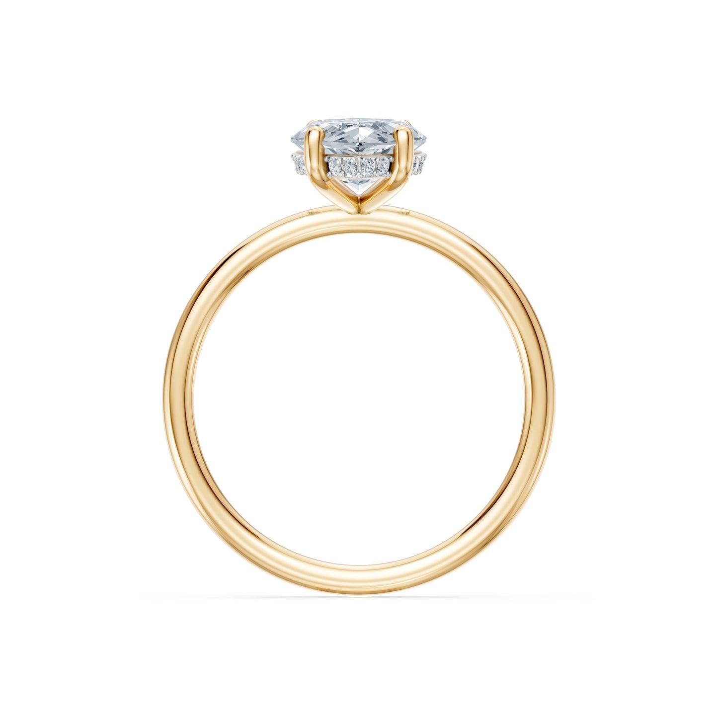 Marquise Lab Grown Diamond Micro Pave Engagement Ring 2.0ct by Qutahia Jewellery