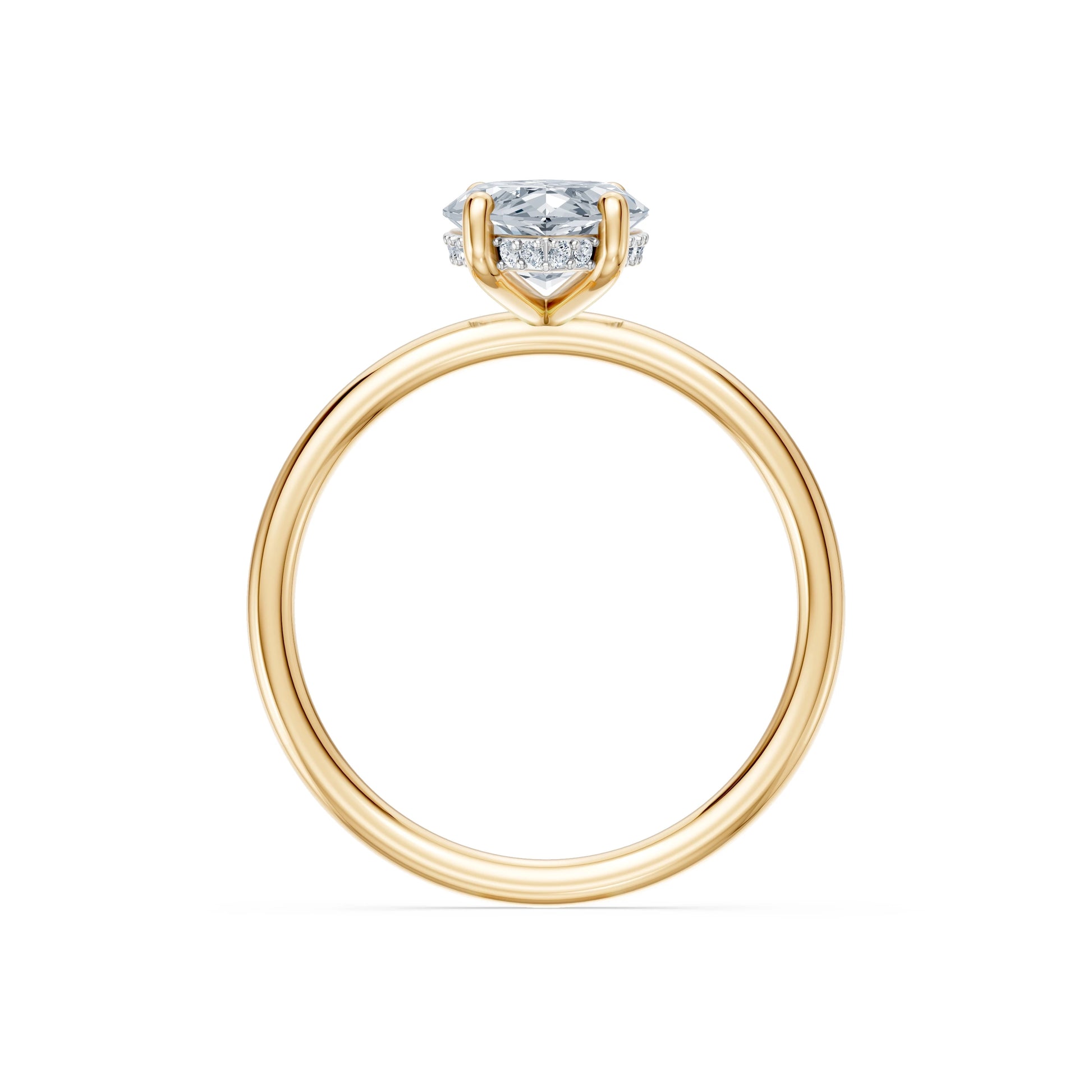 Marquise Lab Grown Diamond Micro Pave Engagement Ring 2.0ct by Qutahia Jewellery