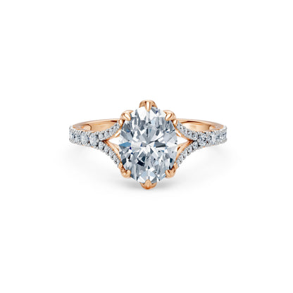 Oval Lab Grown Diamond Micro Pave Eternity Ring 2.0ct by Qutahia Jewellery