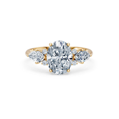 Oval Lab Grown Diamond Side Stone Eternity Ring 2.0ct by Qutahia Jewellery
