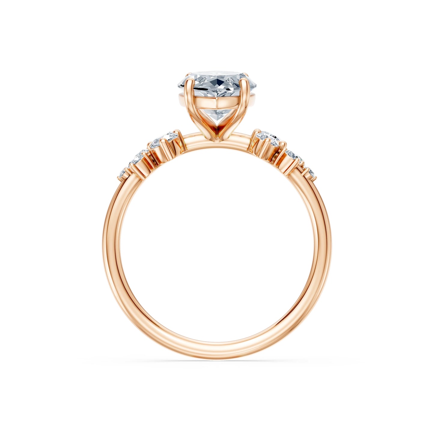 Marquise Lab Grown Diamond Classic Pave Eternity Ring 2.0ct by Qutahia Jewellery