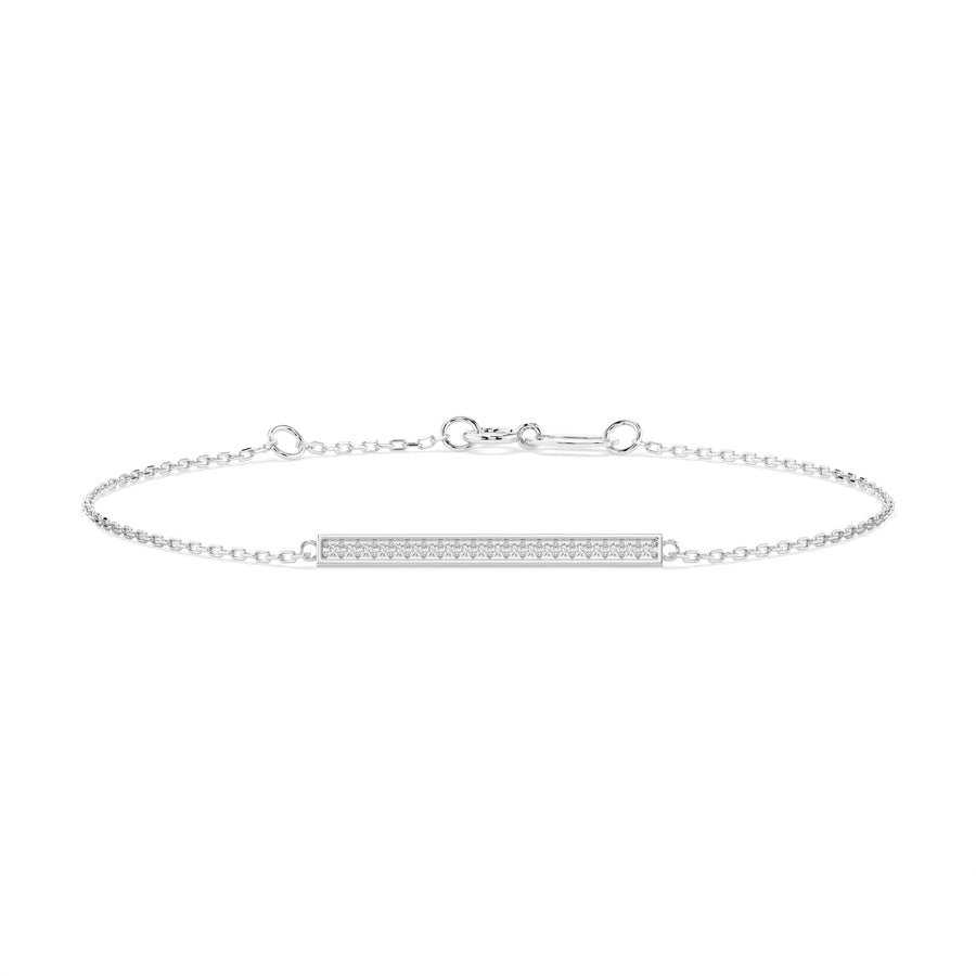 Diamond Bracelet Gold Round 0.1ct by Qutahia Jewellery