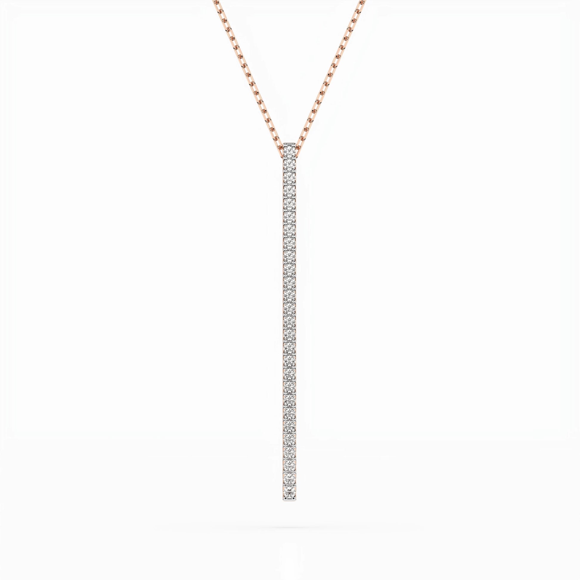 Minimalism Necklace (Round), 0.14 ct — 104-10050