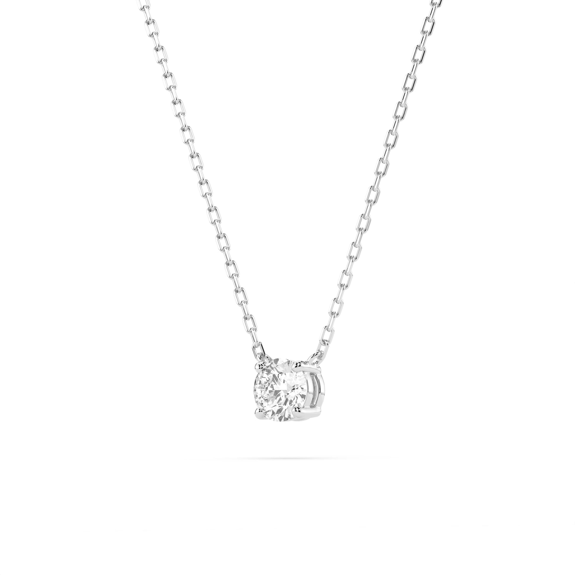 Solitaire Necklace (Round), 0.2 ct — 104-10040(3.7)