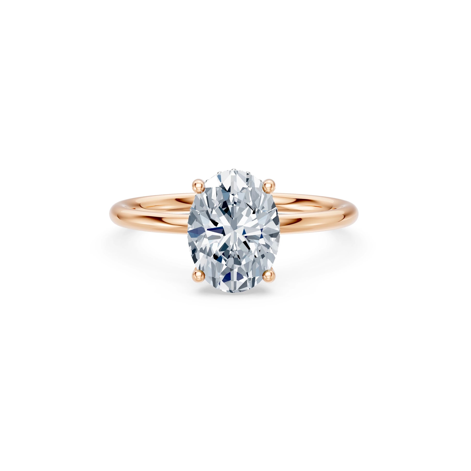 Oval Lab Grown Diamond Micro Pave Engagement Ring 2.0ct by Qutahia Jewellery