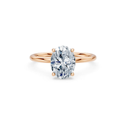 Oval Lab Grown Diamond Micro Pave Engagement Ring 2.0ct by Qutahia Jewellery