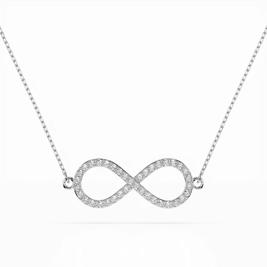 Delicate Diamond Necklace Round 0.19ct by Qutahia Jewellery