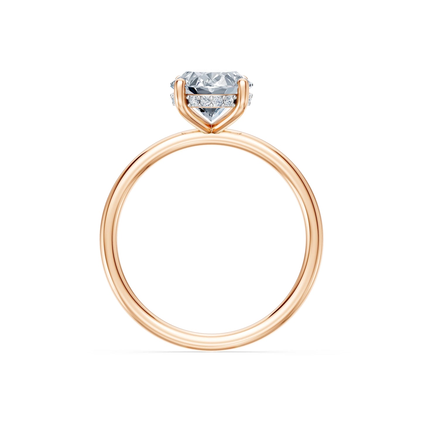 Oval Lab Grown Diamond Micro Pave Engagement Ring 2.0ct by Qutahia Jewellery