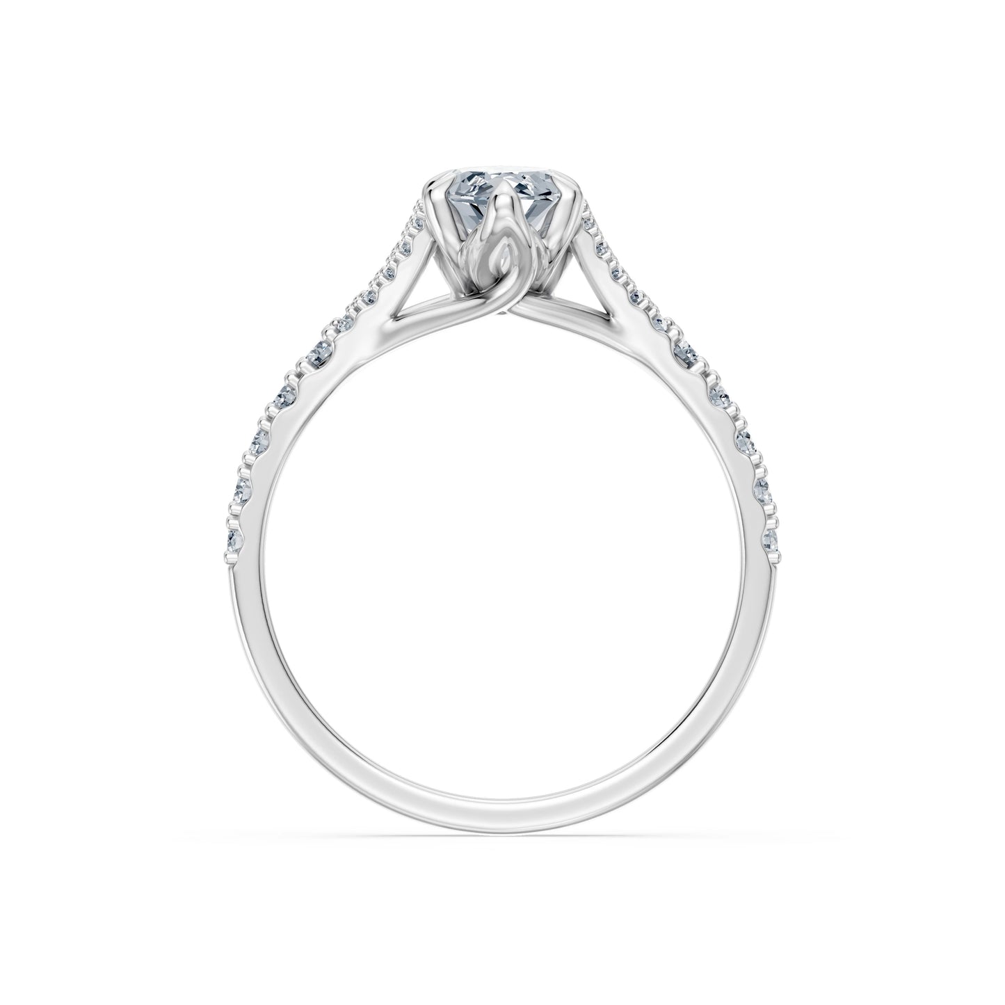 Marquise Lab Grown Diamond Micro Pave Eternity Ring 1.0ct by Qutahia Jewellery