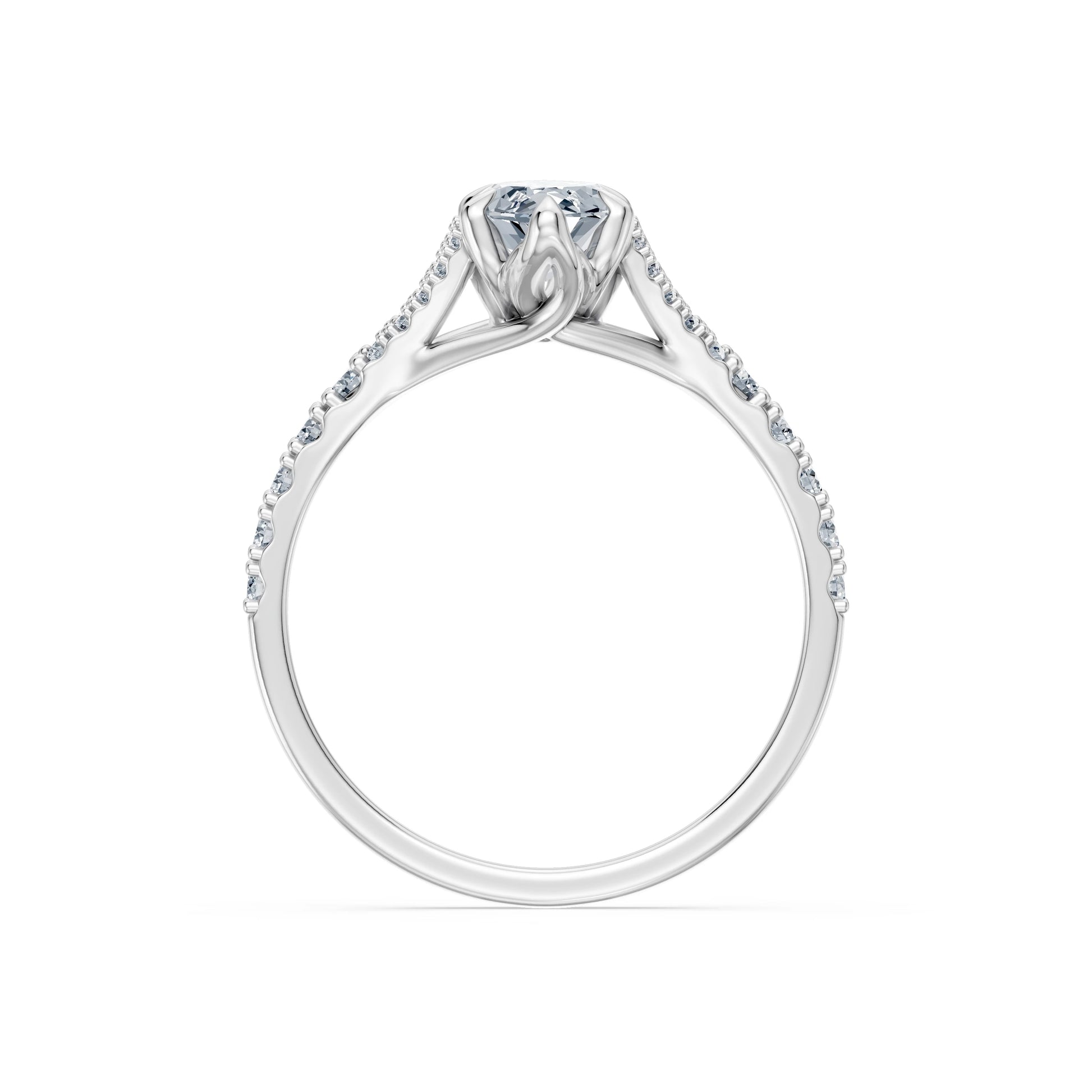 Marquise Lab Grown Diamond Micro Pave Eternity Ring 1.0ct by Qutahia Jewellery