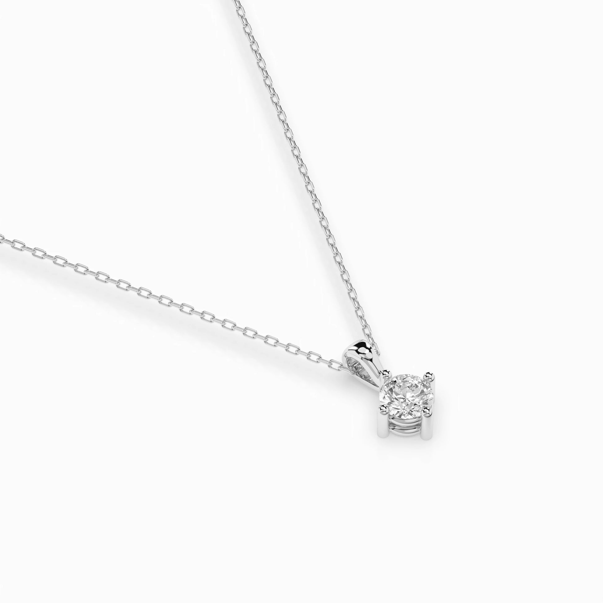 Solitaire Necklace (Round), 0.1 ct — 104-10011(3.0)