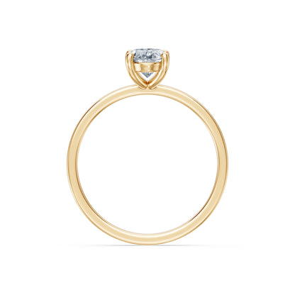 Oval Lab Grown Diamond Solitaire Engagement Ring 1.0ct by Qutahia Jewellery