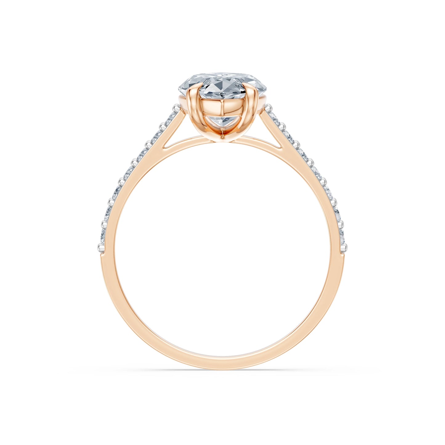 Marquise Lab Grown Diamond Slim Pave Eternity Ring 2.0ct by Qutahia Jewellery