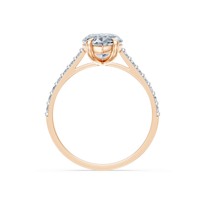 Marquise Lab Grown Diamond Slim Pave Eternity Ring 2.0ct by Qutahia Jewellery