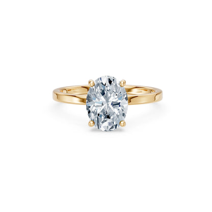 Oval Lab Grown Diamond Solitaire Engagement Ring 2.0ct by Qutahia Jewellery