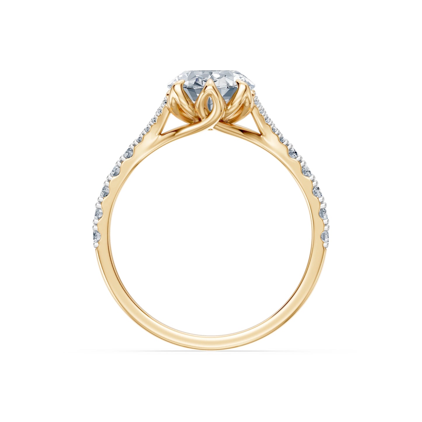 Oval Lab Grown Diamond Micro Pave Eternity Ring 2.0ct by Qutahia Jewellery