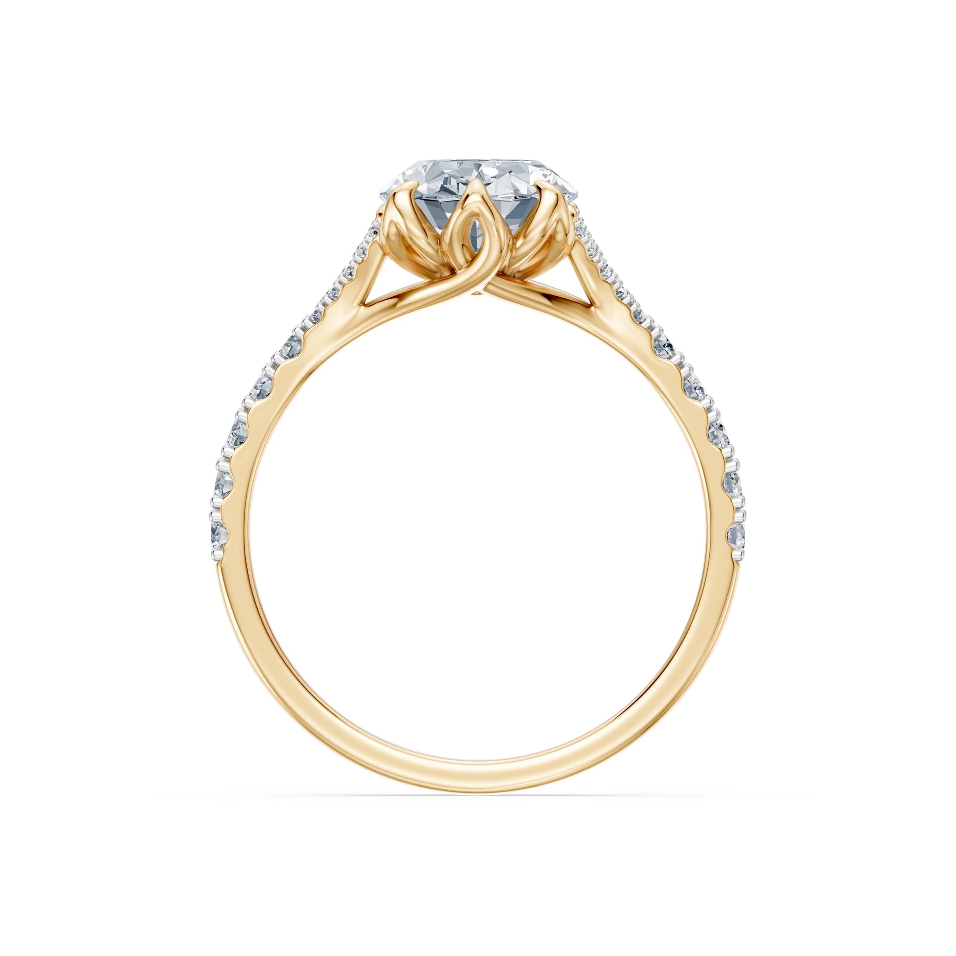 Oval Lab Grown Diamond Micro Pave Eternity Ring 2.0ct by Qutahia Jewellery