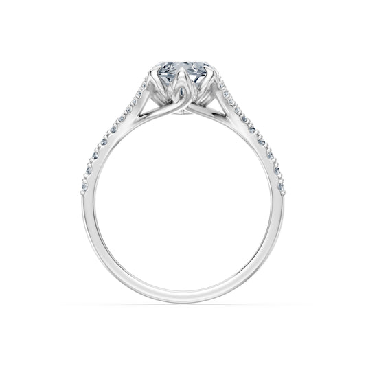 Marquise Lab Grown Diamond Micro Pave Eternity Ring 2.0ct by Qutahia Jewellery