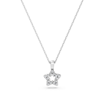 Minimalism Necklace (Round), 0.08 ct — 104-10078