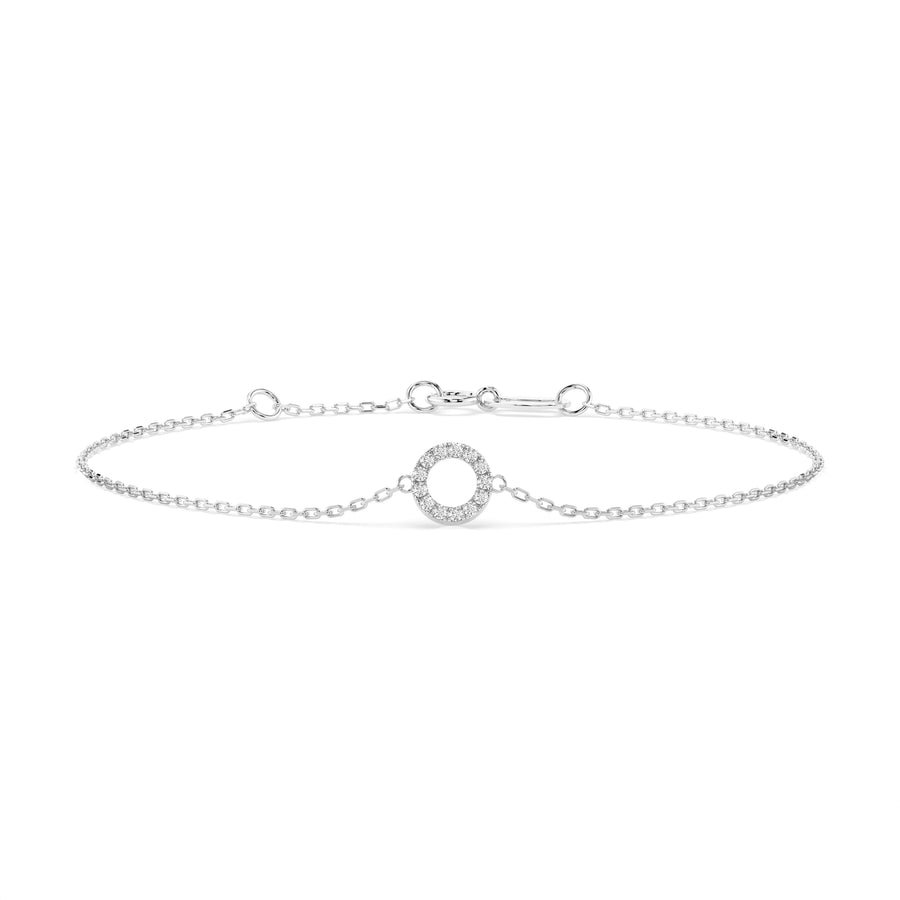 Diamond Bracelet Gold Round 0.07ct by Qutahia Jewellery