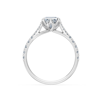 Emerald Lab Grown Diamond Micro Pave Eternity Ring 2.0ct by Qutahia Jewellery