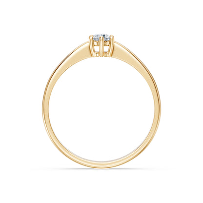 Round Brilliant Diamond Classic Solitaire Engagement Ring 0.2ct by Qutahia Jewellery