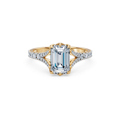 Emerald Lab Grown Diamond Micro Pave Eternity Ring 2.0ct by Qutahia Jewellery