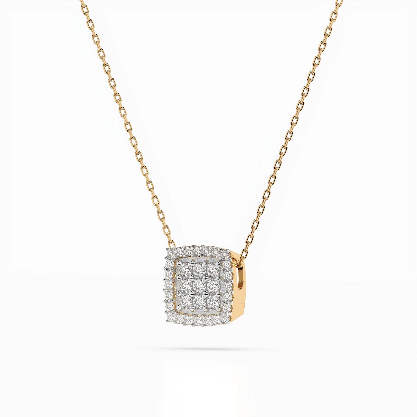 Illusion Necklace (Round), 0.12 ct — 104-10035