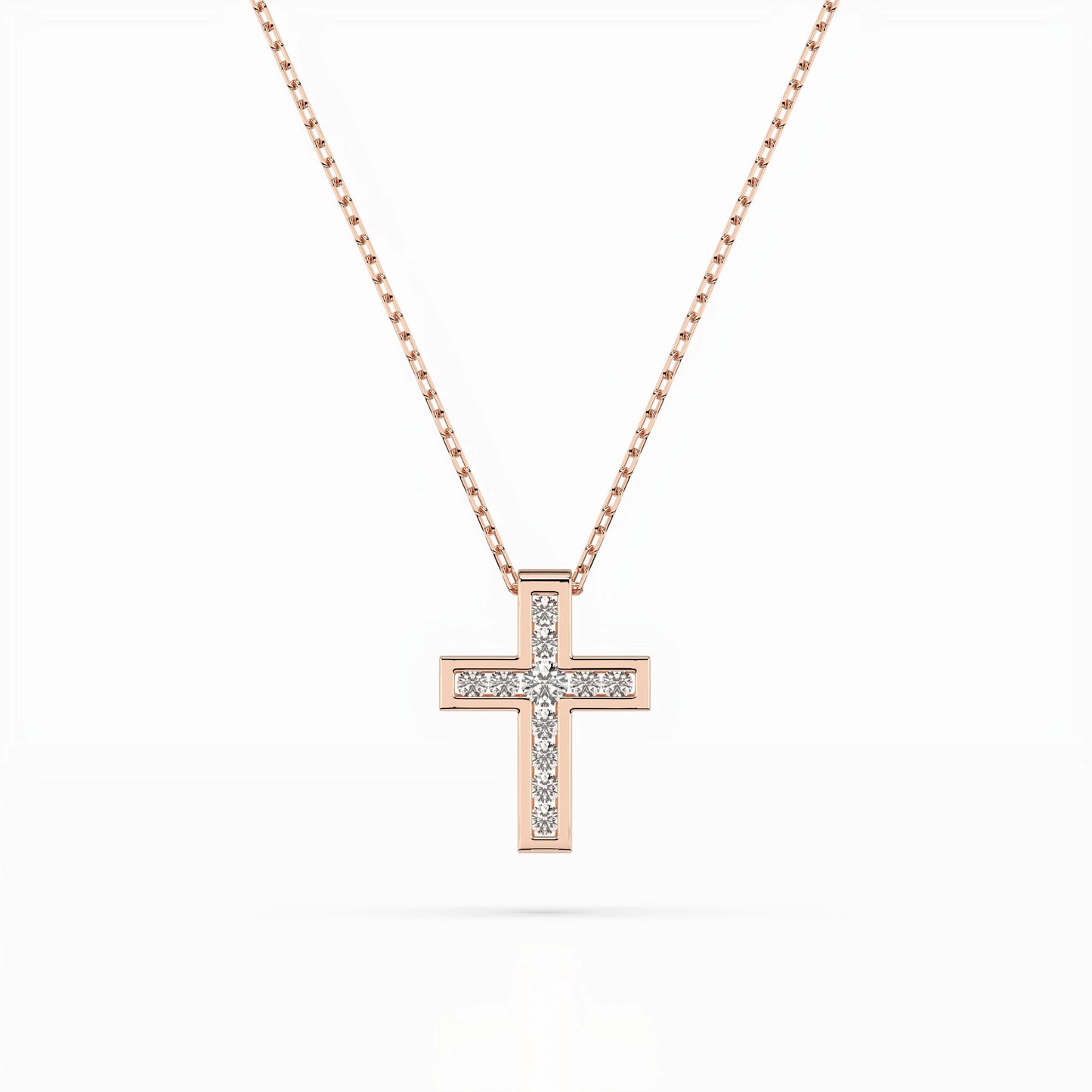 Minimalism Necklace (Round), 0.03 ct — 104-10008