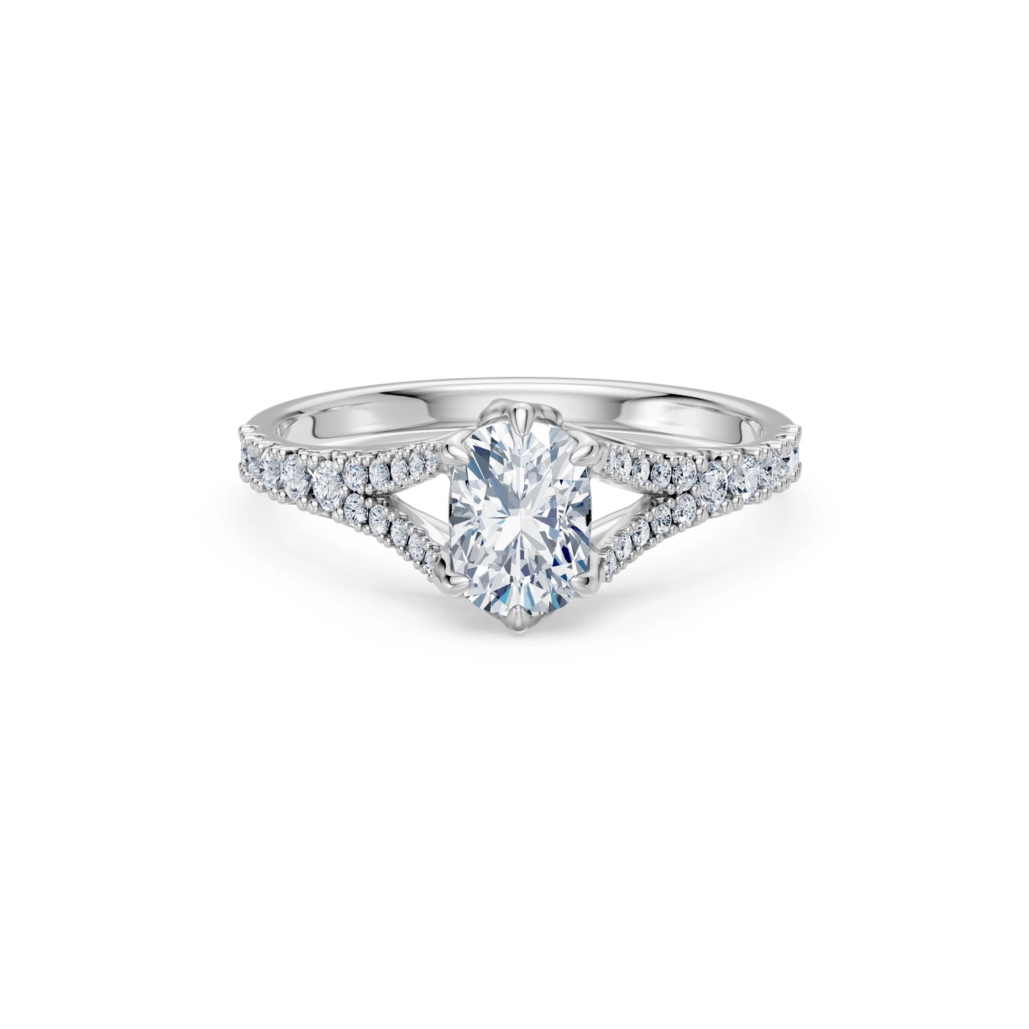 Cushion Lab Grown Diamond Micro Pave Eternity Ring 1.0ct by Qutahia Jewellery