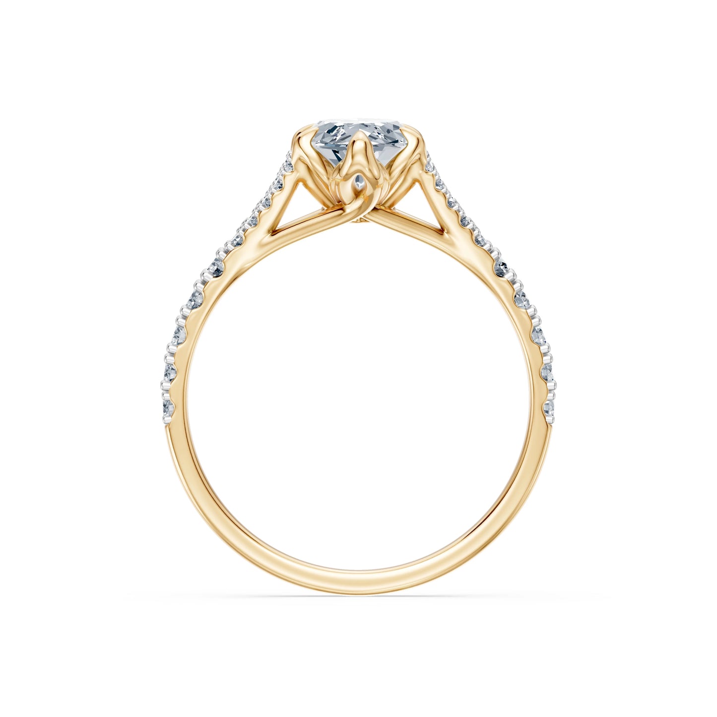 Marquise Lab Grown Diamond Micro Pave Eternity Ring 1.5ct by Qutahia Jewellery