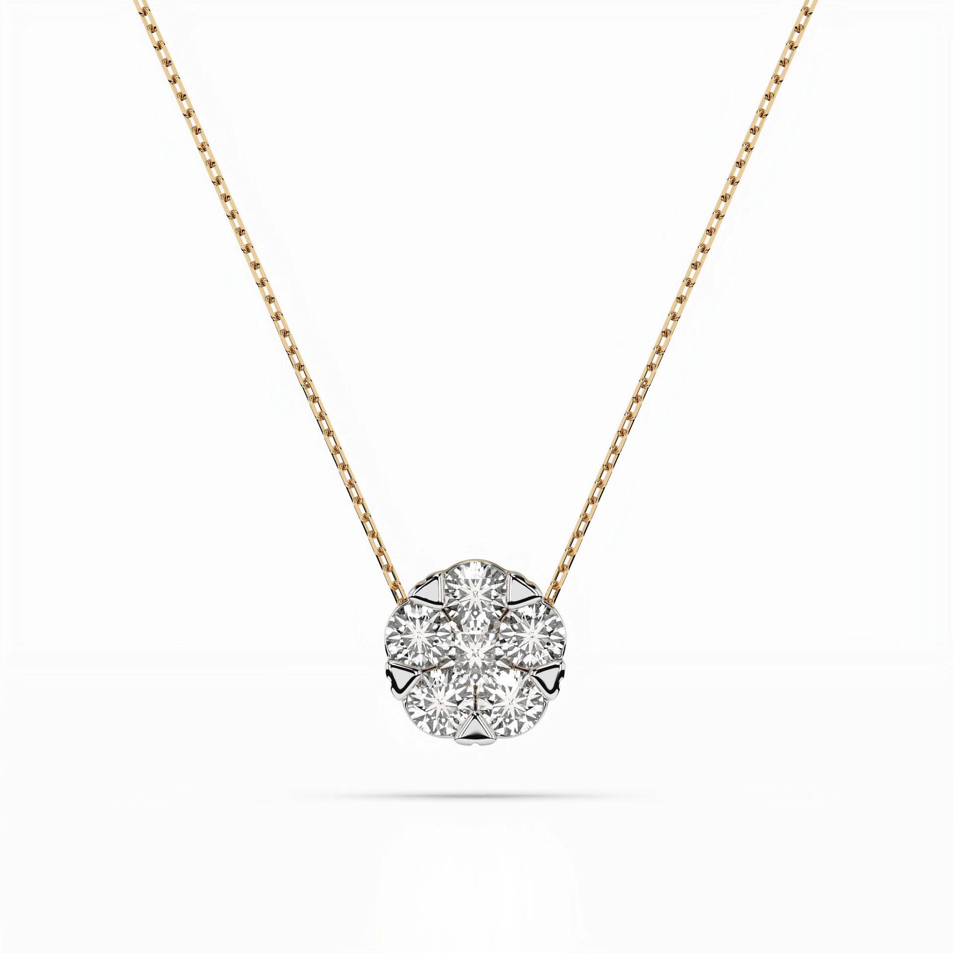 Illusion Necklace (Round), 0.1 ct — 104-10033(3.0)